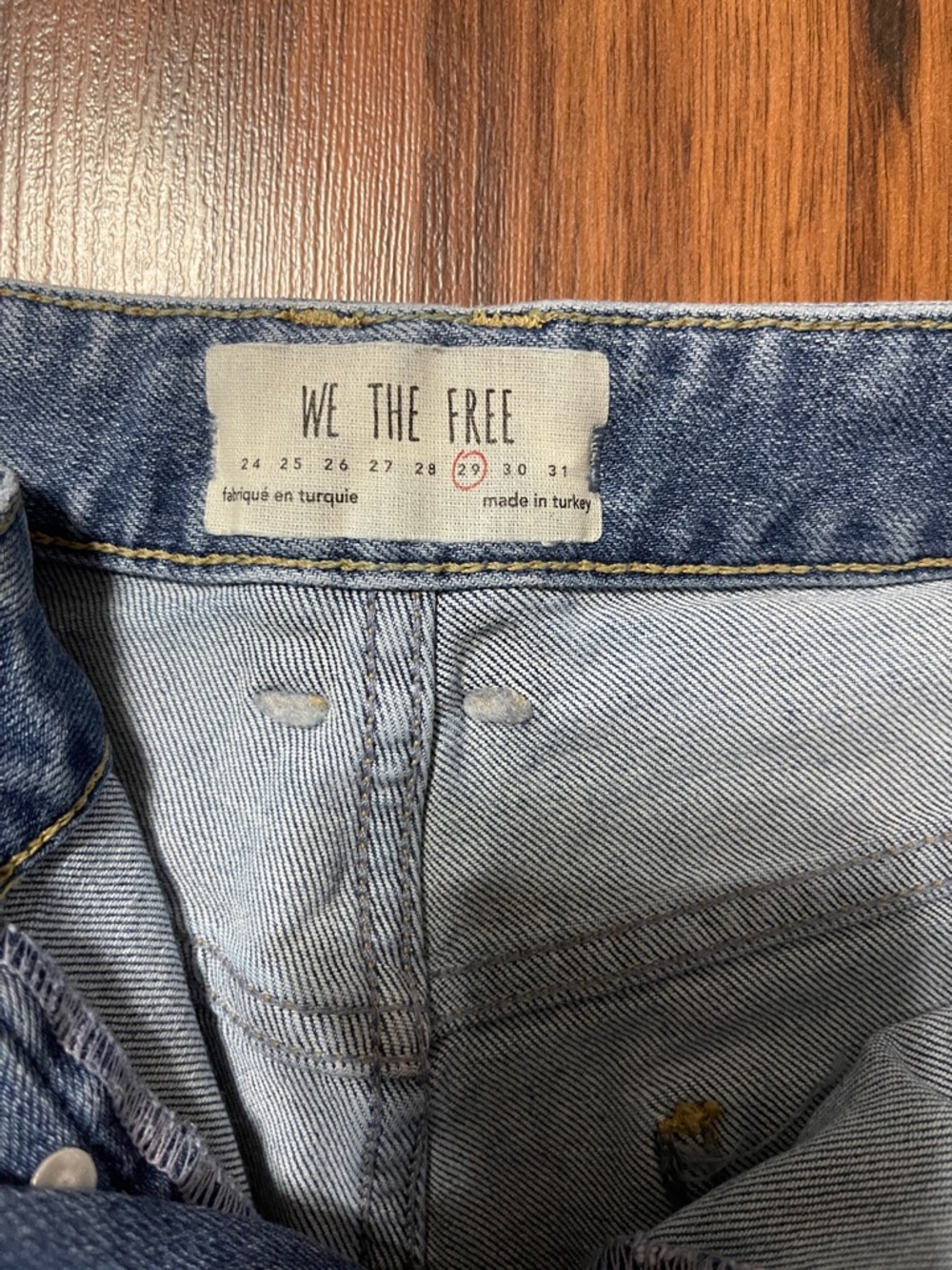 We The Free Distressed Wide-Leg Cropped frayed hem Jeans size 29 - Picture 3 of 7